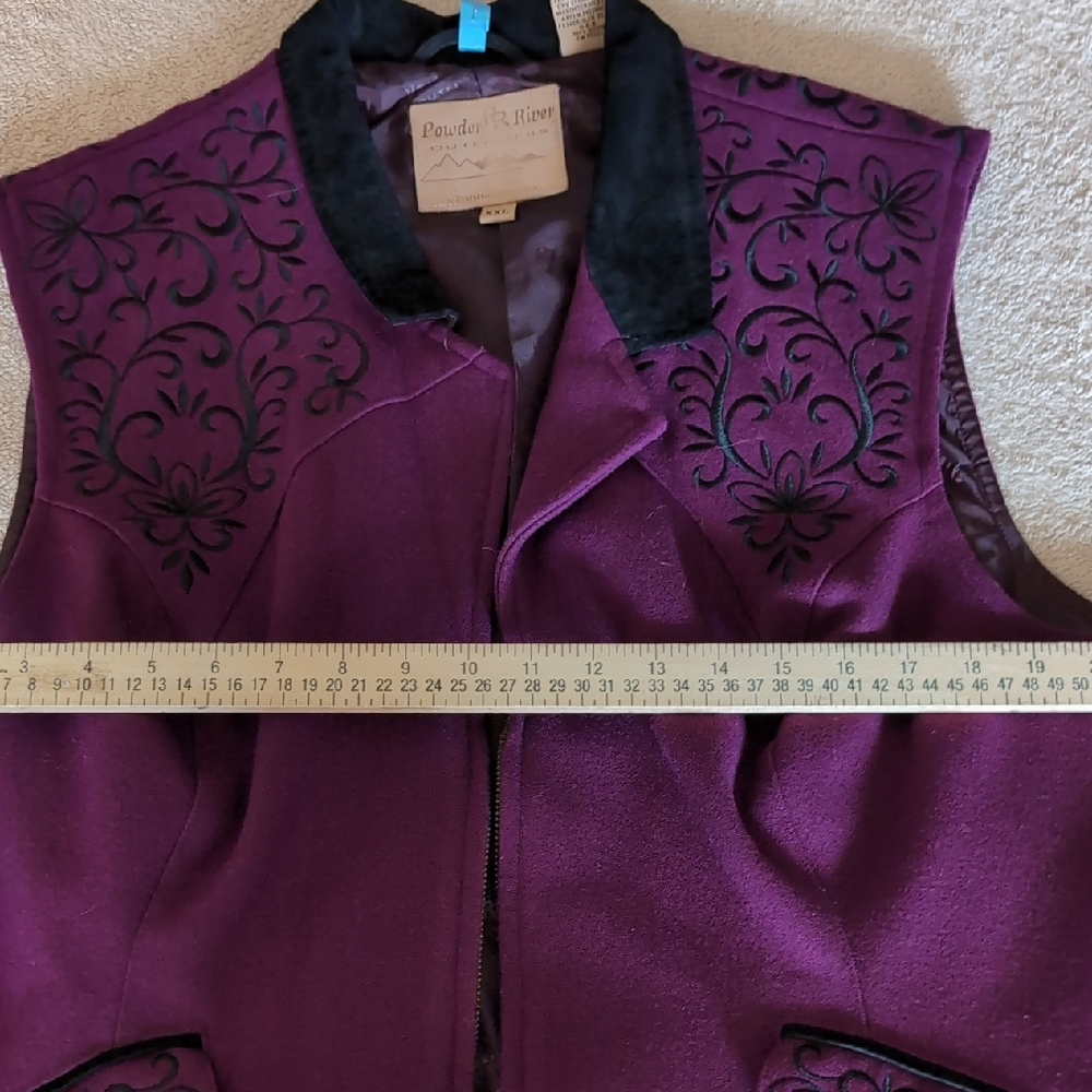 Powder River Purple Embroidered Vest